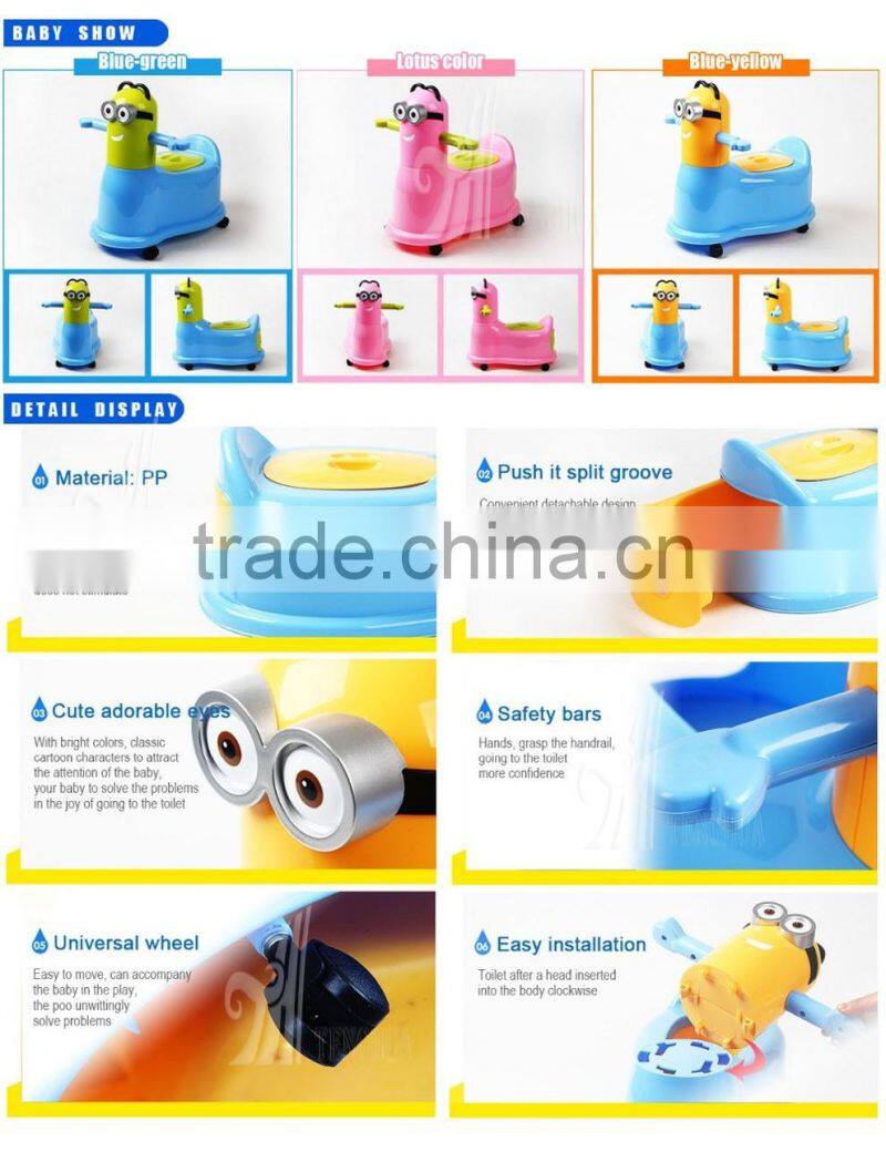 Minions Shape Baby Potty Chair Eco-friendly Feature With Portable