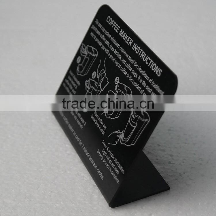 Customize T shape acrylic pos display menu holder