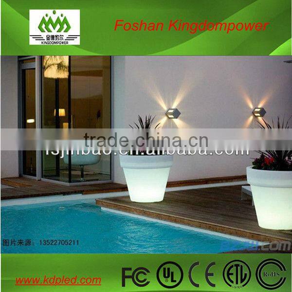 Beautiful decoration flashing plastic illuminated led wedding flower pot
