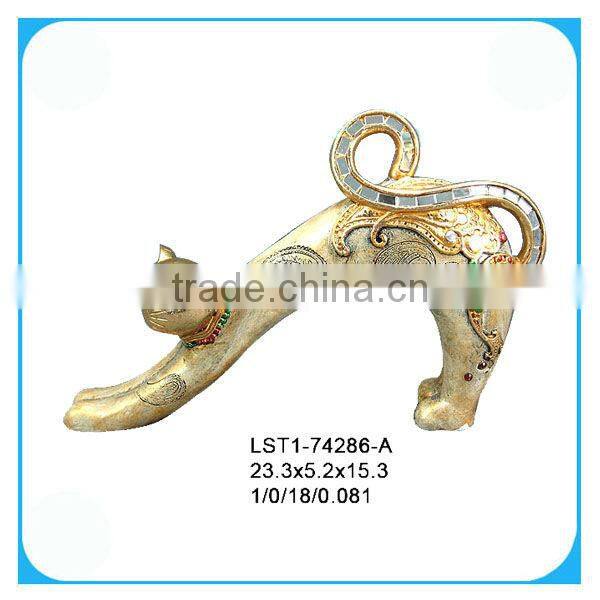 Mother and baby cat sculpture ornament crafts