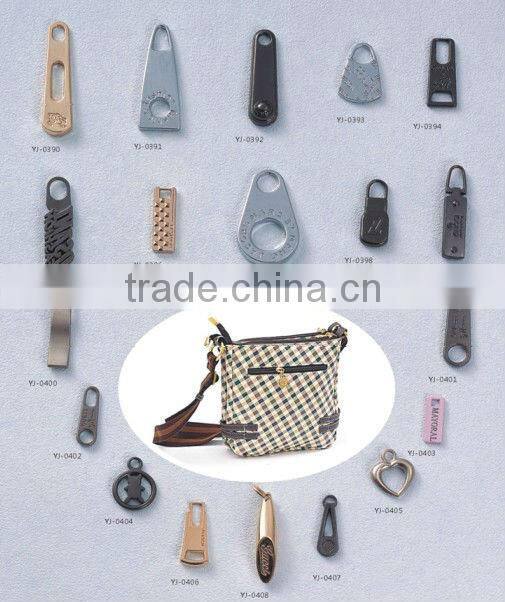 KMJ-2716 series zipper pullers for bags,metal slider puller with high quality