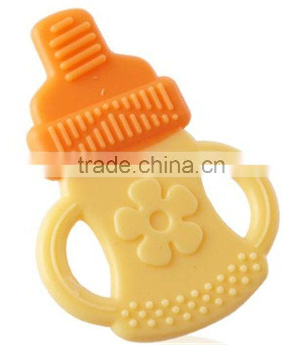 Colorful funny silicone baby teether