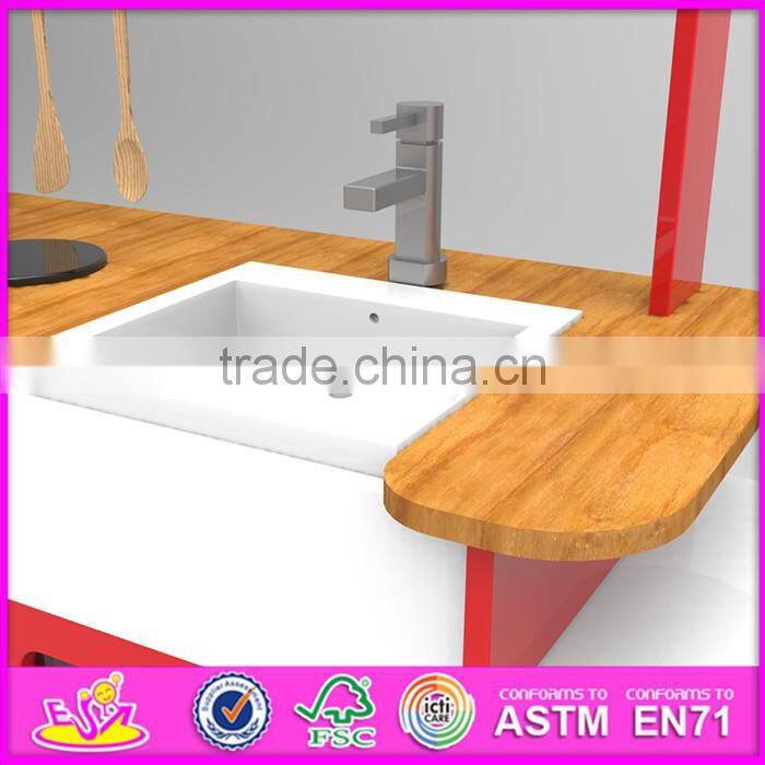 2016 new design home play multi-function wooden toddler kitchen set W10C248