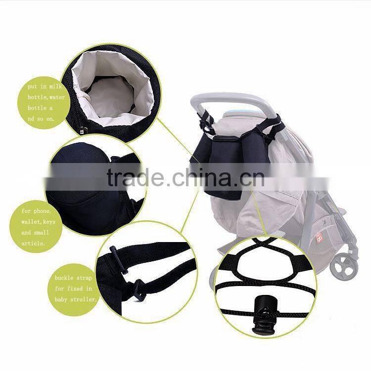 Three pockets troller baby milk cooler bag