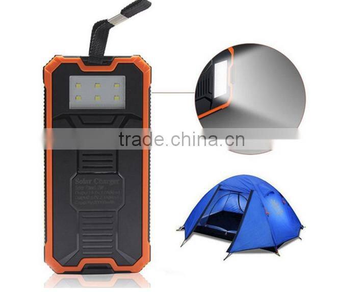 Portable power bank station solar phone charger 20000mah polymer battery