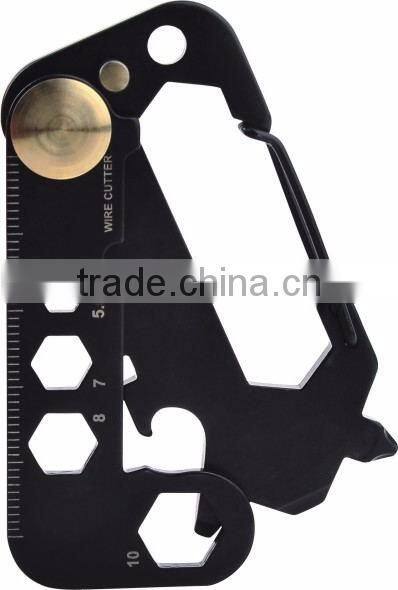 New style carabiner Golf Multi Tool, folding knife, multifunctional keyring tool mini tool keychain