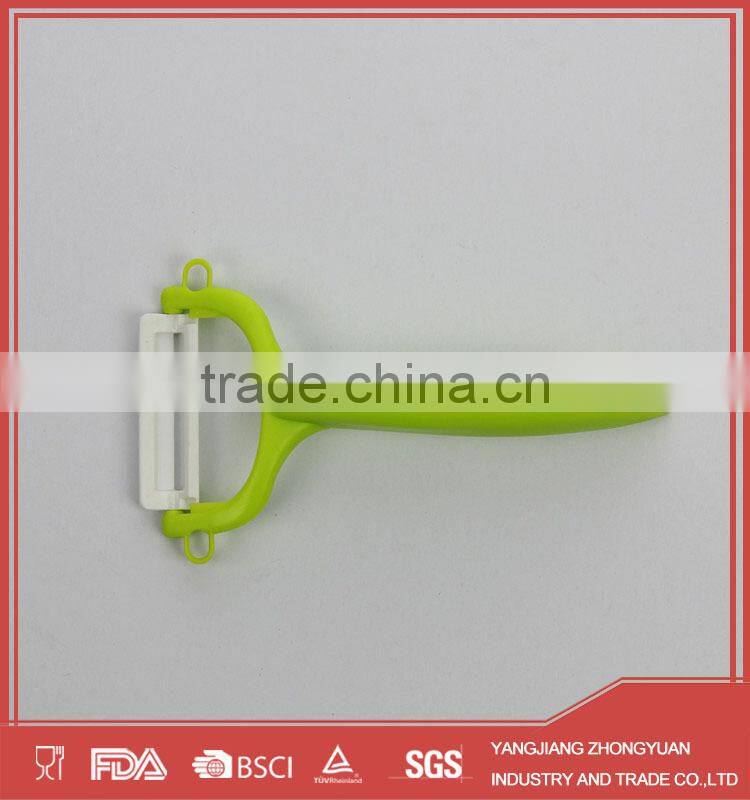 Fancy Y shape ceramic vegetable peeler with plastic handle