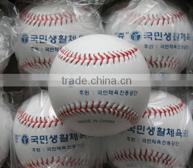 high quality&cheap price 9 inch 108 needles custom PU leather cork core softball&baseball