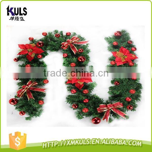 2.7m Decorattion artificial christmas wreaths outdoor pine branch