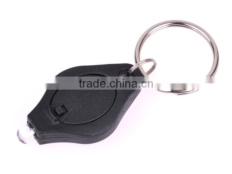 7 Color Plastic 20000mcd Cheap Custom Fashion Key Chain Mini Led Flashlight Keychain