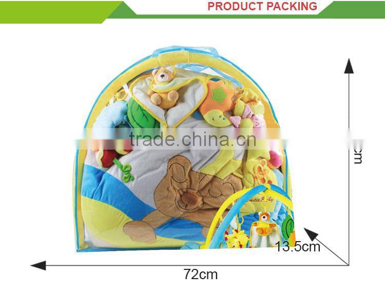 Luxury musical toy soft baby play card game play mat