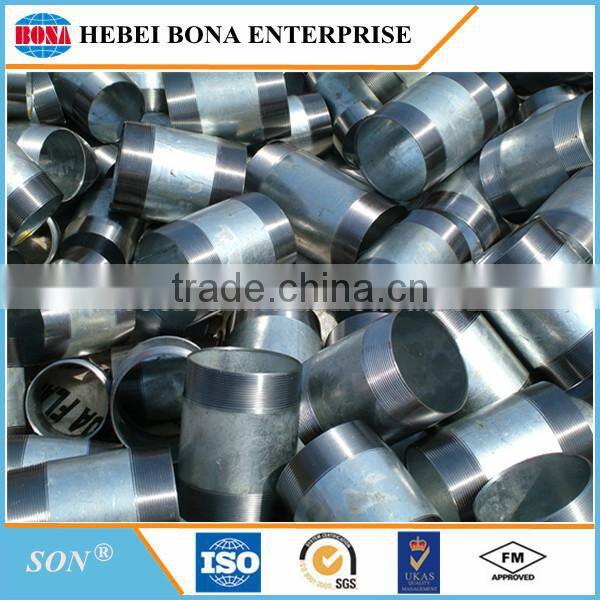 Popular hot dipped / electric galvanized carbon steel pipe nipples