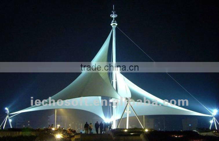 IECHO Digital Cutting Machine for PTFE ETFE PVC Coated Fabric Tensile Structure