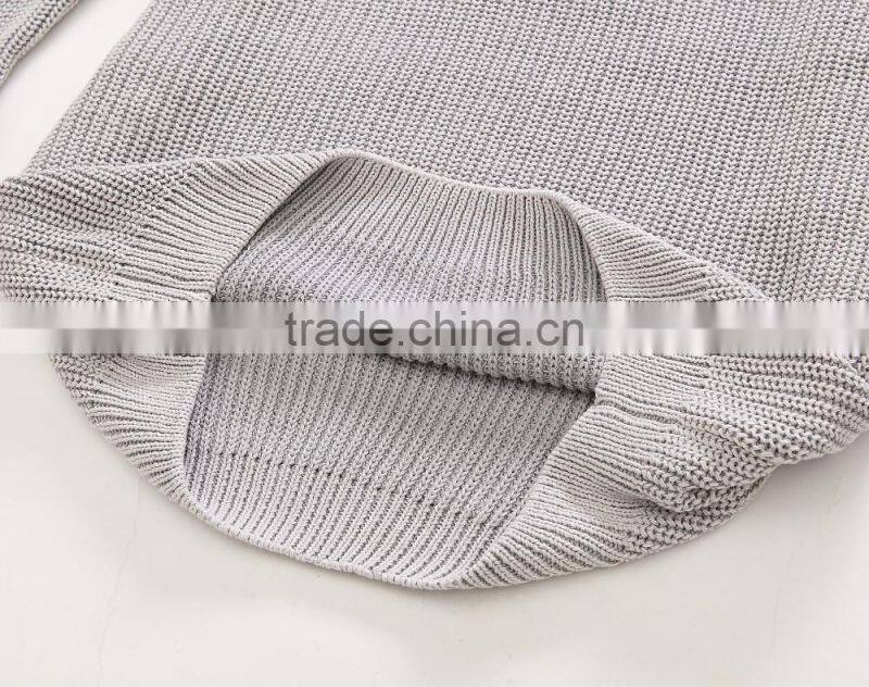 latest design winter cotton pure knit sweater ,pullover sweater