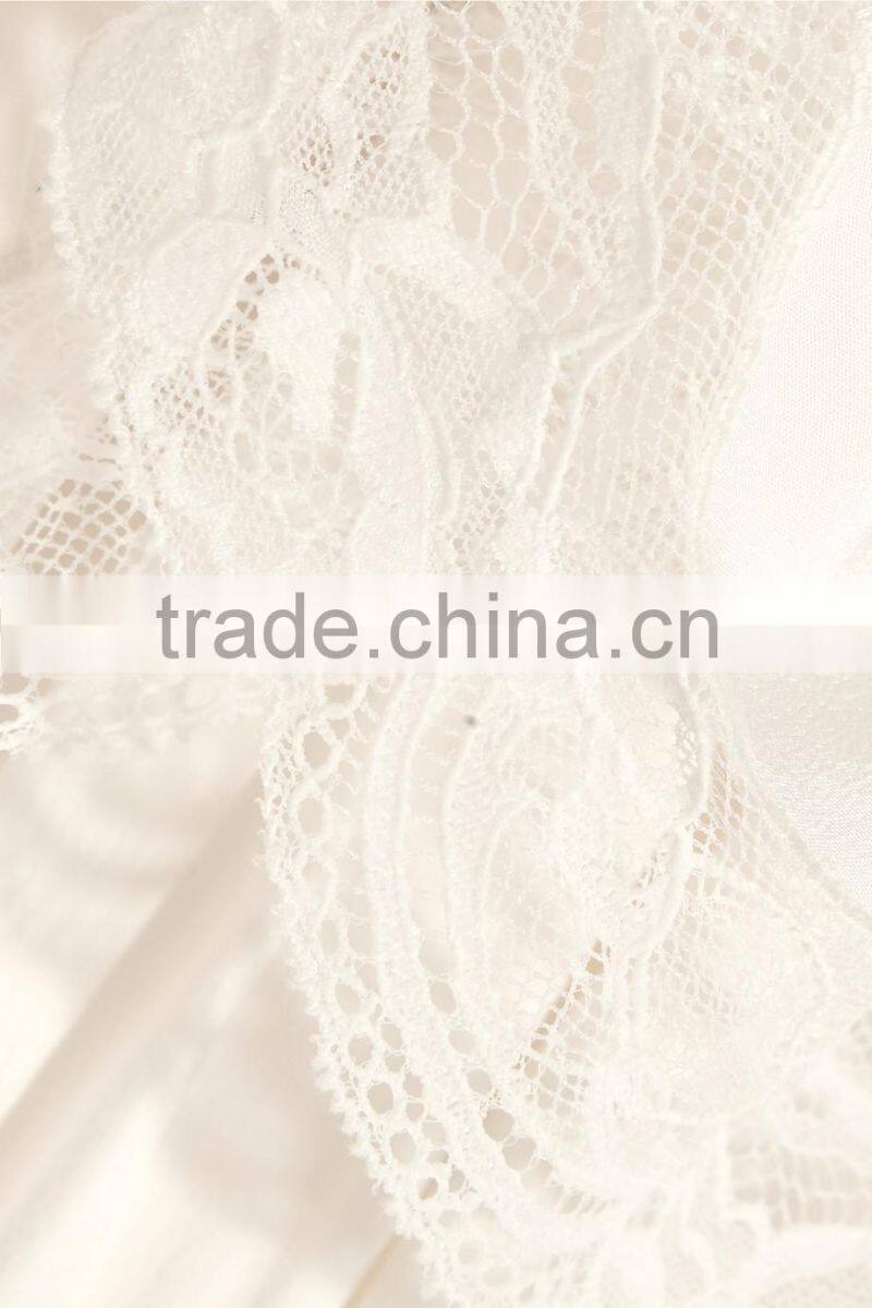 Elegant Bohemian Ball Gown Wedding Bridal Gown Lace-trimmed Off-the-shoulder Dresses Evening Party Dress 2016 HSD5492