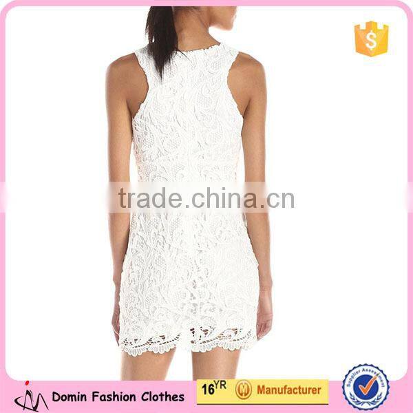 High Quality Fashion Lace Crochet Style Overlay Women's Lace Dress