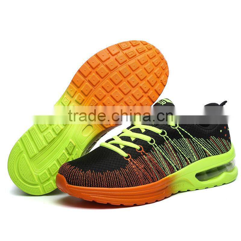 2015 fashion girl running shoe sport for female, good quality fly fabric running shoe for men, male sport shoes running jogging