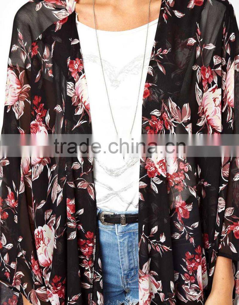 floral kimono modern kimono new floral print kimono women clothing 2014