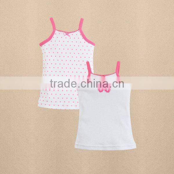 MOM AND BAB Baby Clothes Factory Design Knitted Baby Girls Vest 100% cotton