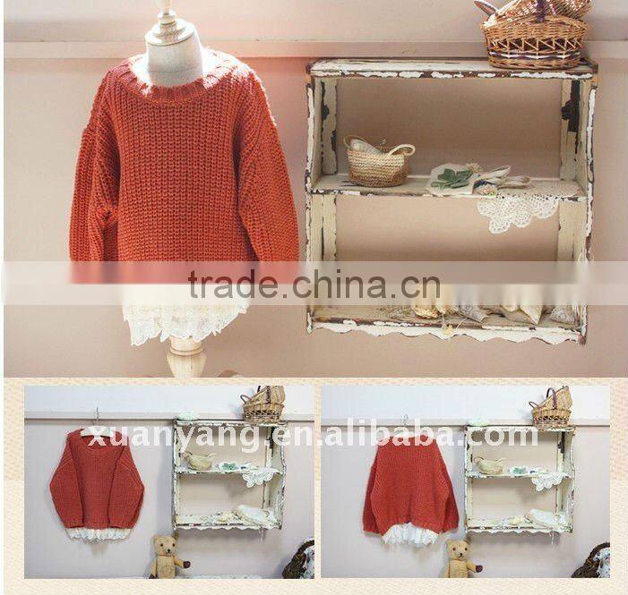 red korea design fashion child sweater/baby sweater