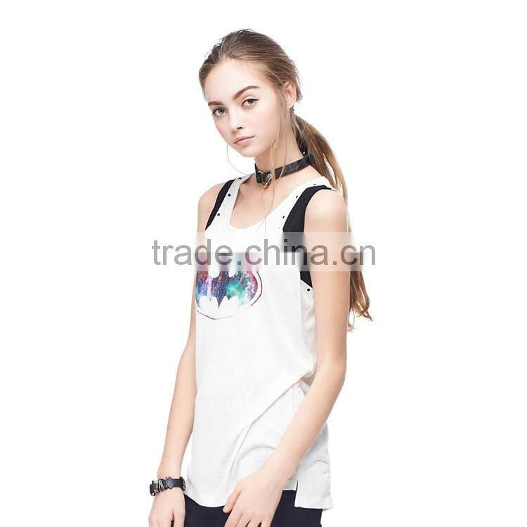 Design latest fashion women custom printed crop tops