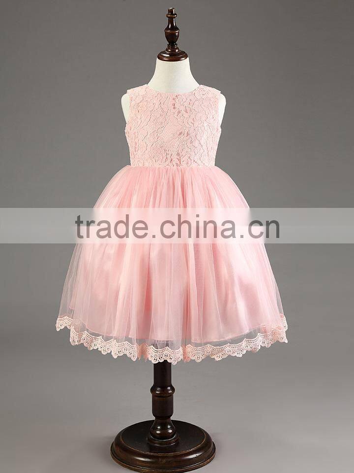 MGOO Stock Elegant Girls White Lace Dresses Girl Dresses Infant Special Occasions Princess Party MGT042-1