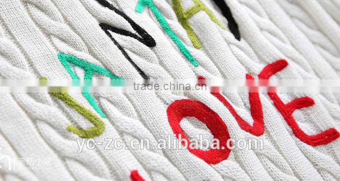 ladies loose embroidery pullover sweater