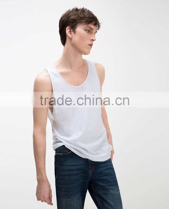 Casual plain organic cotton tank tops wholesale