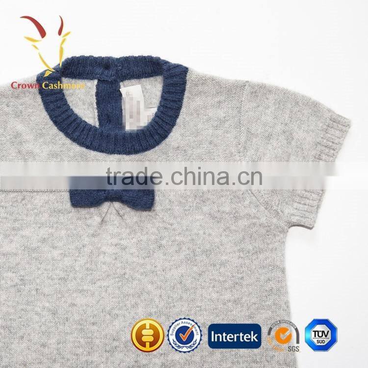 Girl Short Sleeve Cashmere Sweater Dress 2016