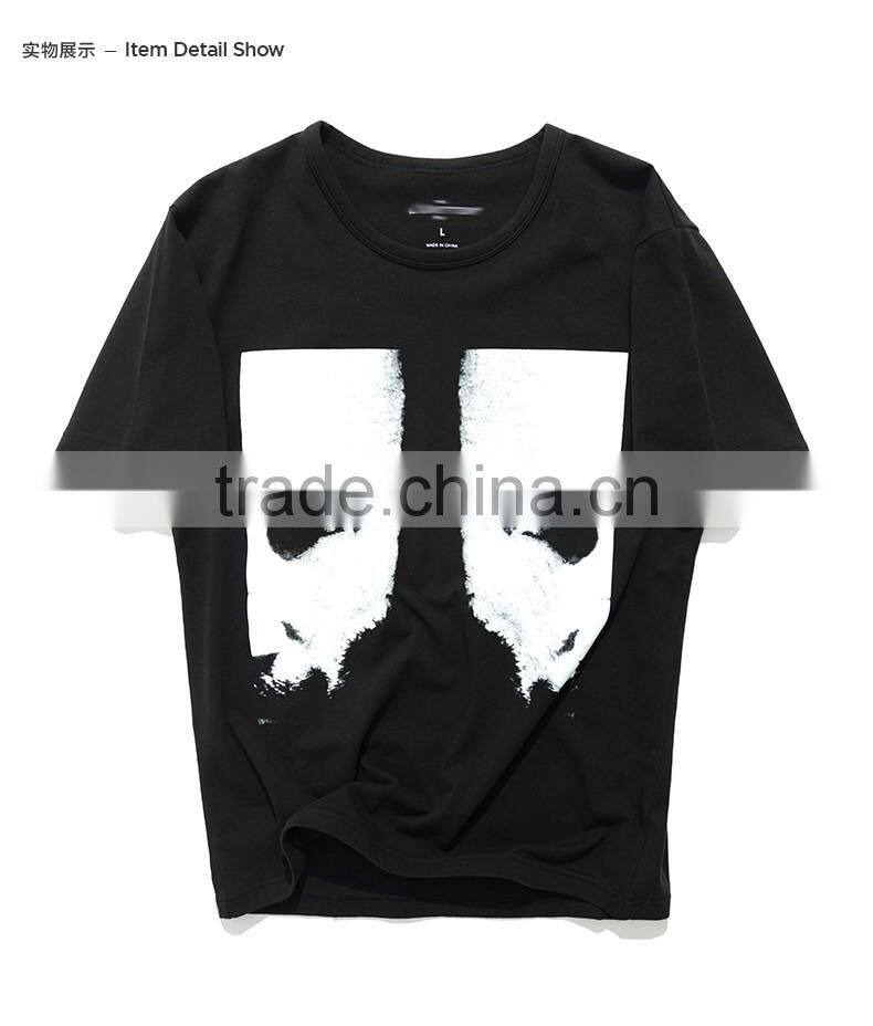 2017 fashion design clothing Hip hop style sublimation black shirt sleeve oversized tshirt
