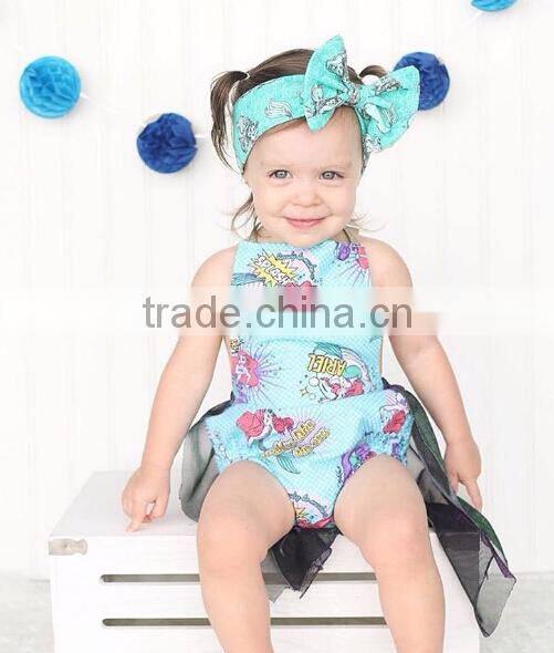 baby romper one-piece suit mermaid cartoon infant romper