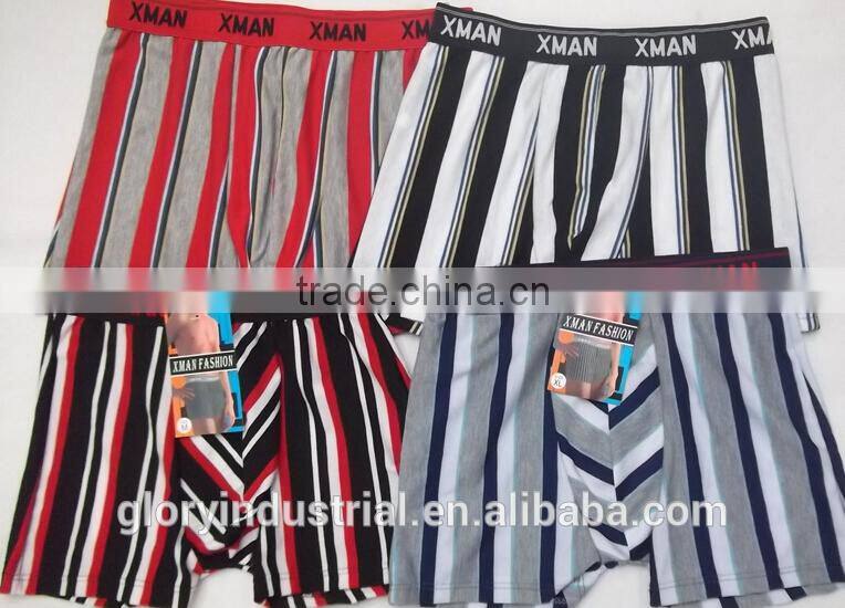 Yarn dye stripe boxer shorts for men