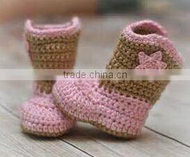 Newborn Baby Crochet Cowboy Boots Photo Prop