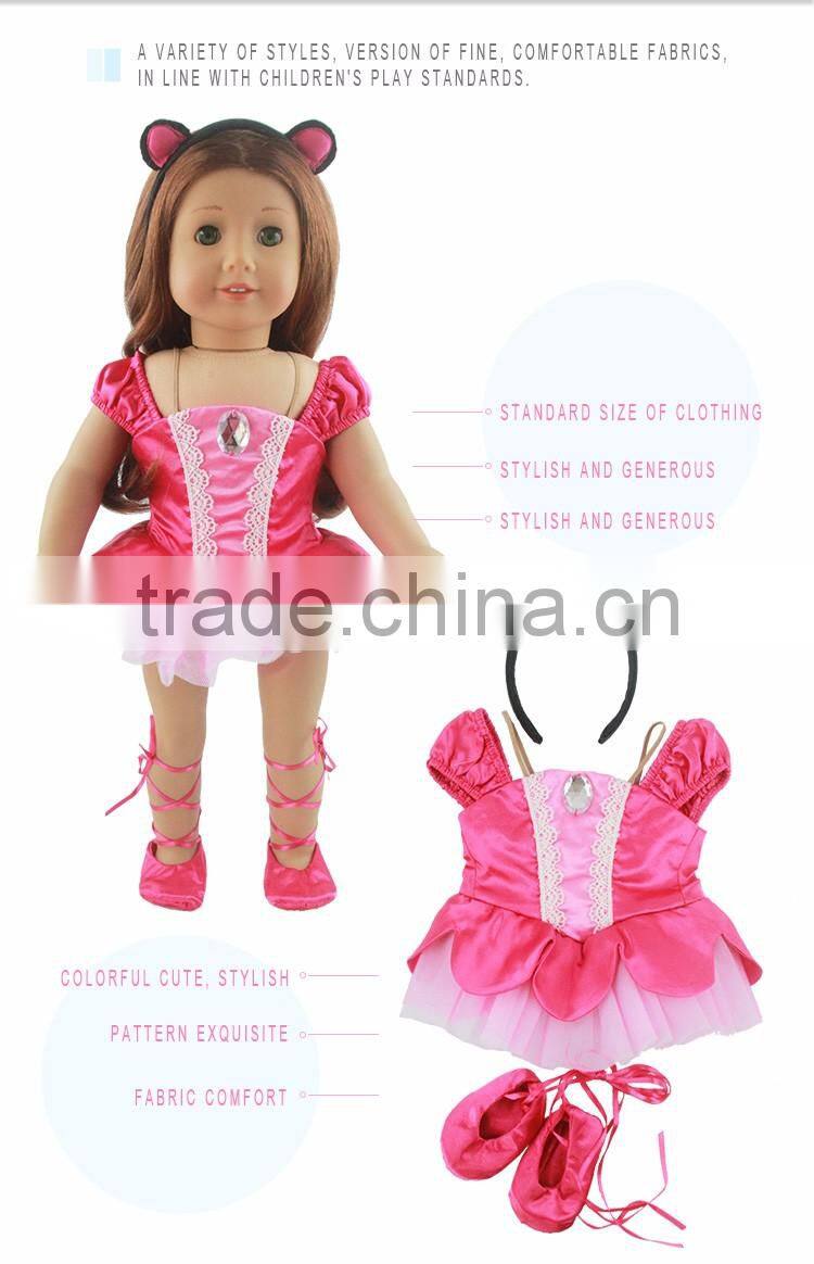 Custom wholesale 18 inch american doll fashion short skirt