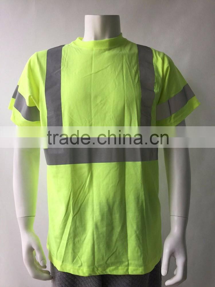 High visibility Lime short sleeve CSA Z96 reflective T-shirt