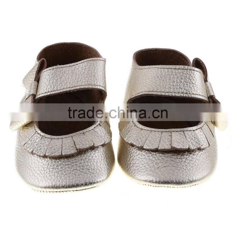 Embroidesy 100% cow leather moccasins for babies
