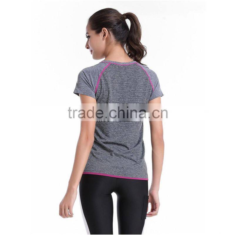 Womens Quick Dry Short Sleeve Sport Gym Running Athletic Wear Tee T Shirts Tops