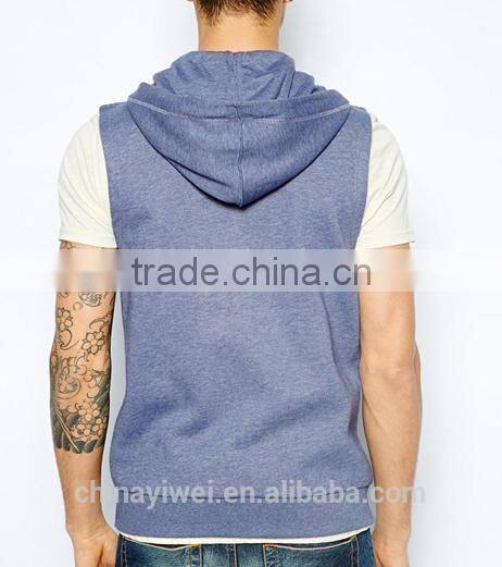 Blank boys sleeveless hoodies cheap custom sleeveless hoodie