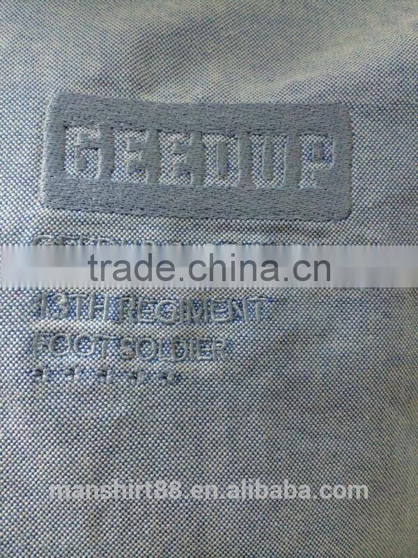 embroidery design totally non iron l oxford men fit dress shirt