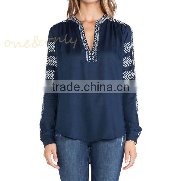 Embroidery pattern latest ladies kurta design