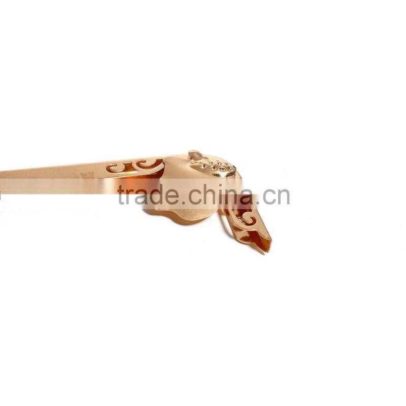 Custom Iron Based Alloy Apple Fruit Gold Plated Kiss Clasp Purse Frame