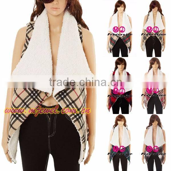 Stocks wholesale shearling sueded vest