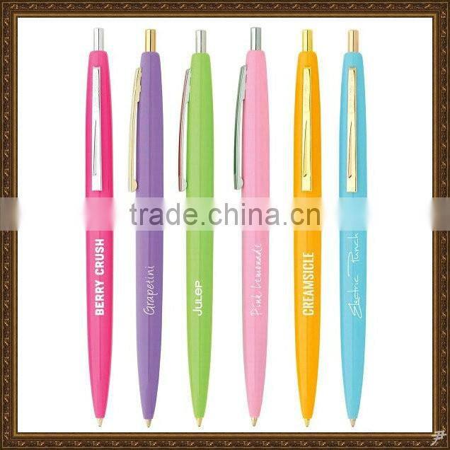 High-grade and smooth write bic logo print plastic ballpoint pen