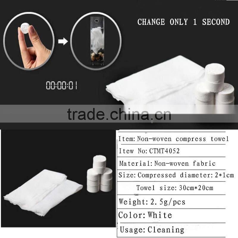 Portable tablet magic tissue clean wipe coin towel