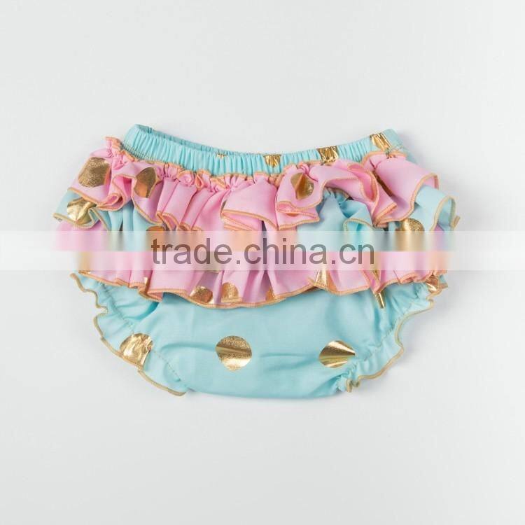 wholesale new arrival cute baby bloomers with golden polka dots toddlers shorts MC6011503