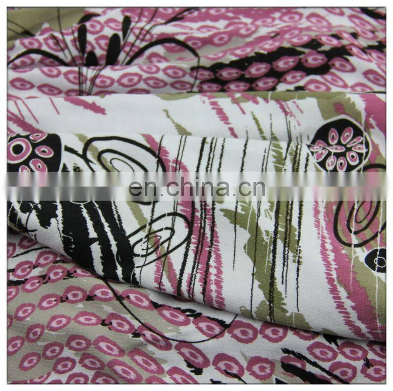 soft touch printed knitted fabric