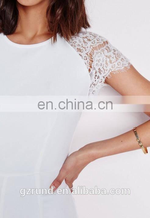 BS60006 CHINA WHOLESALE HOTTEST LADIES JUMPSUIT LACE CAP SLEEVE JUMPSUIT IVORY