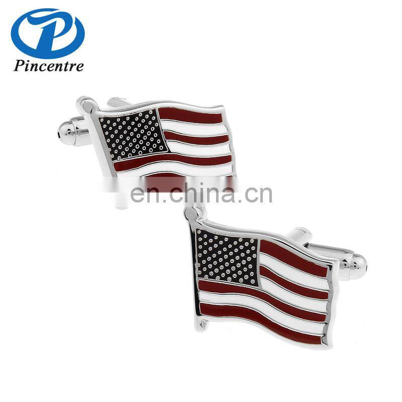 Custom Metal American Flag Cufflinks