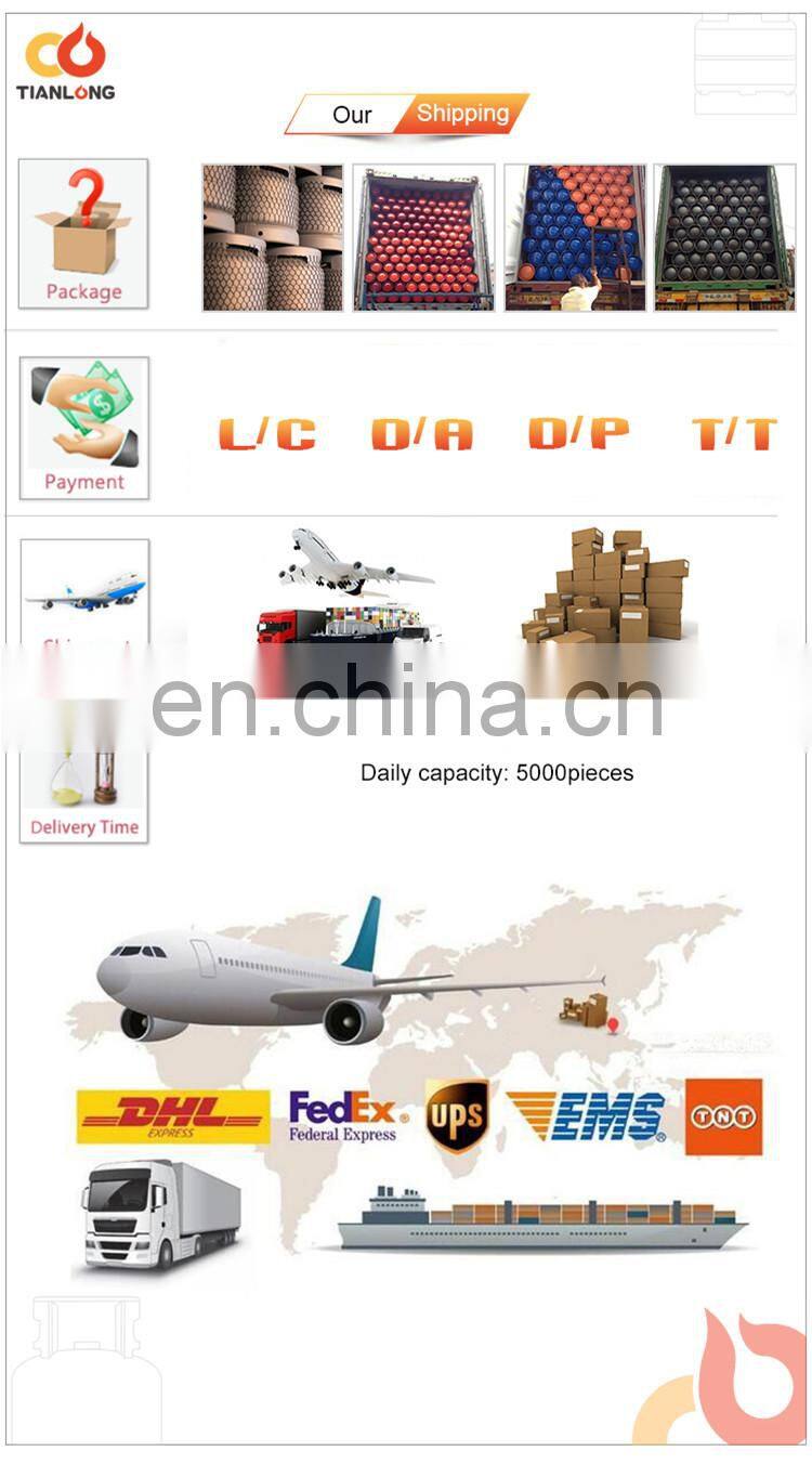 Nigeria 12.5kg best sell LPG gas cylinder empty gas tank for home cooking