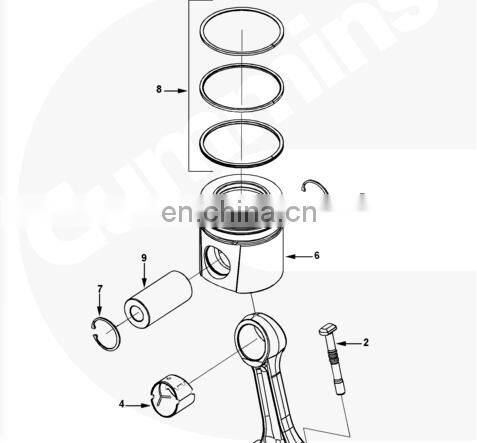 Hot sale DCEC diesel engine parts ring 6CT 3802429 piston ring